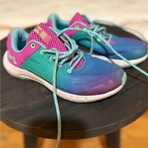 Under Armour Teal and Purple Sneakers
